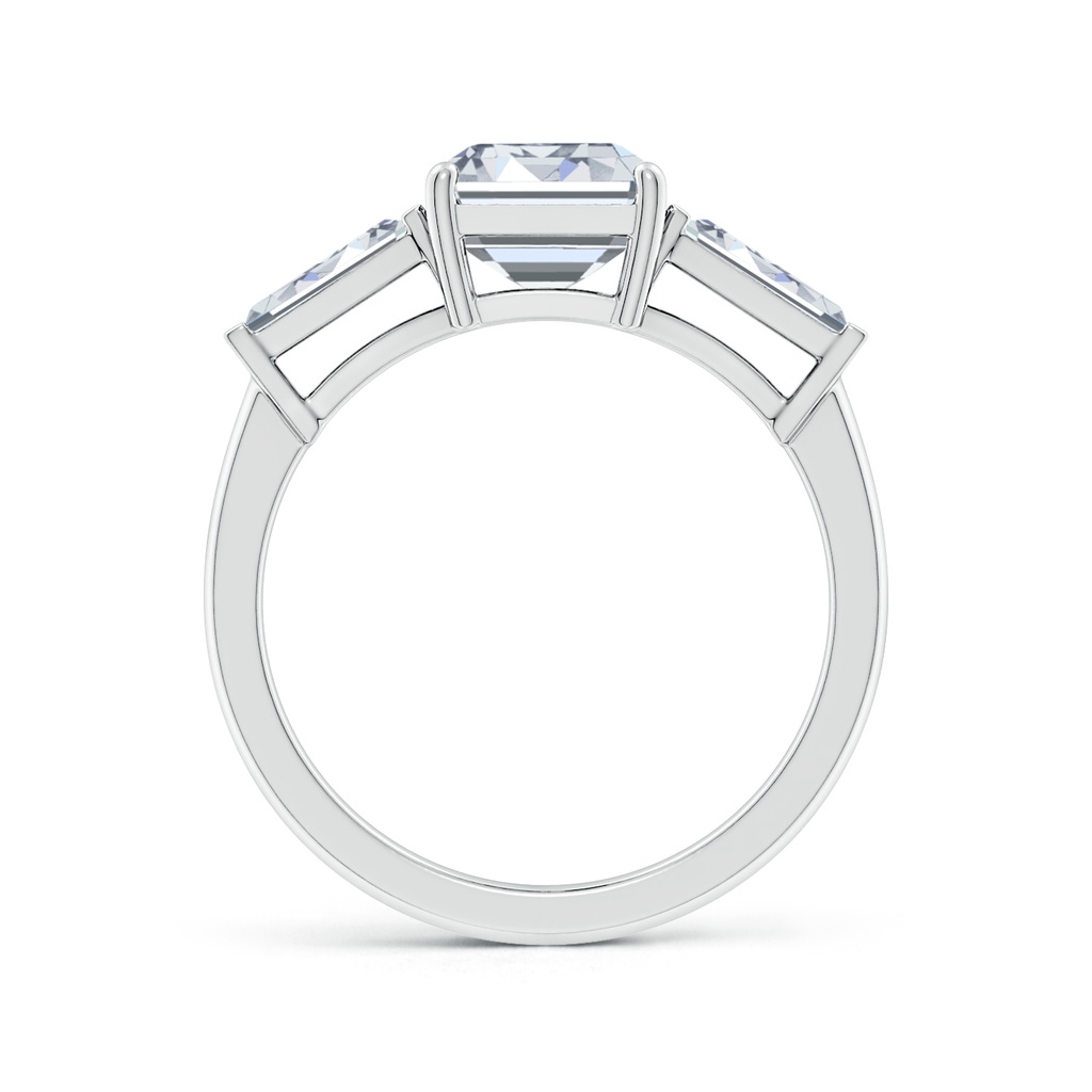 9x7mm HSI2 Emerald-Cut and Tapered Baguette Diamond Side Stone Engagement Ring in White Gold Side 199