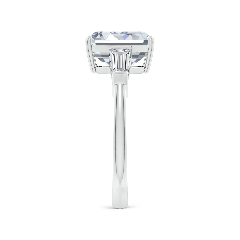 9x7mm HSI2 Emerald-Cut and Tapered Baguette Diamond Side Stone Engagement Ring in White Gold Side 299