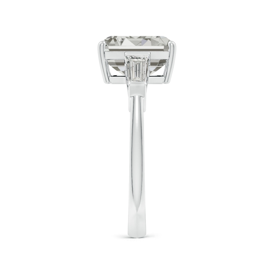 9x7mm KI3 Emerald-Cut and Tapered Baguette Diamond Side Stone Engagement Ring in P950 Platinum side 299