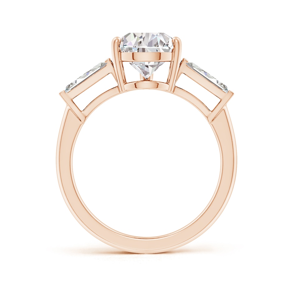 12x8mm IJI1I2 Pear and Tapered Baguette Diamond Side Stone Engagement Ring in Rose Gold side 199