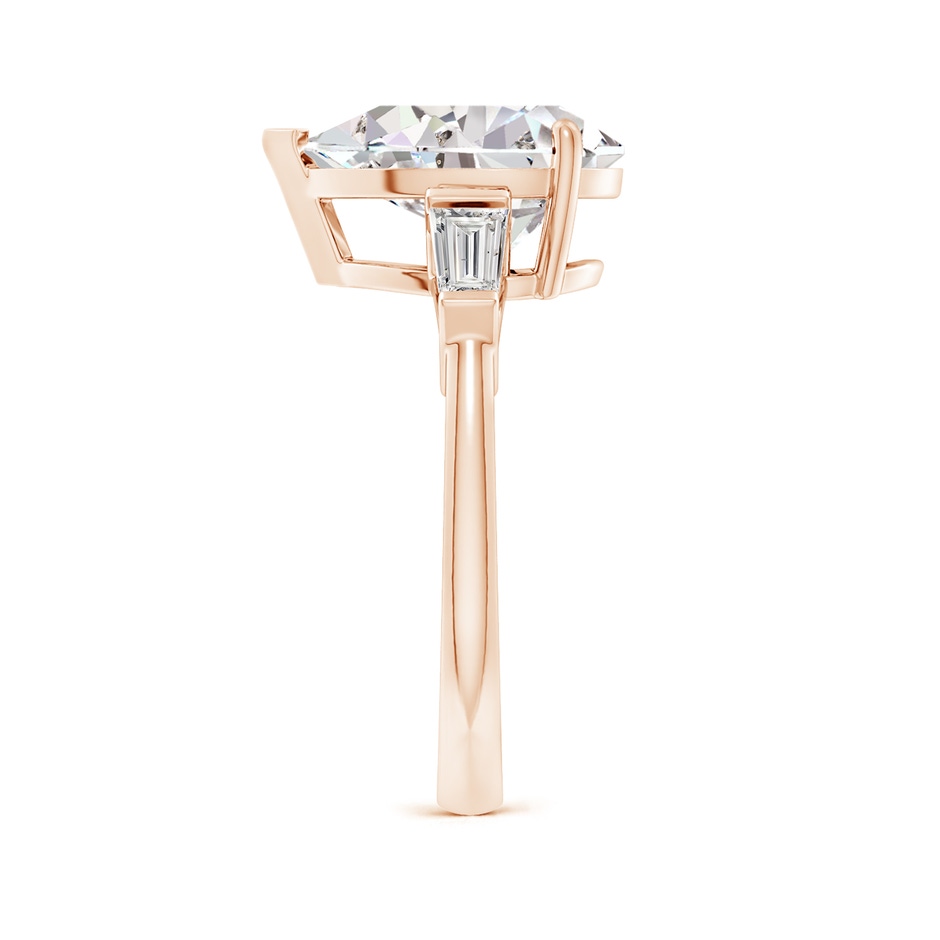 12x8mm IJI1I2 Pear and Tapered Baguette Diamond Side Stone Engagement Ring in Rose Gold side 299