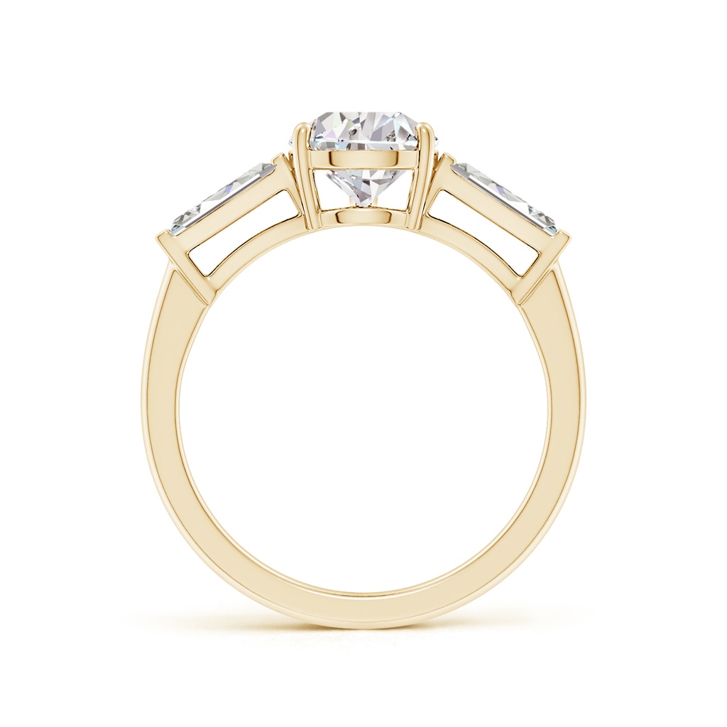 9x7mm IJI1I2 Pear and Tapered Baguette Diamond Side Stone Engagement Ring in Yellow Gold Side 199