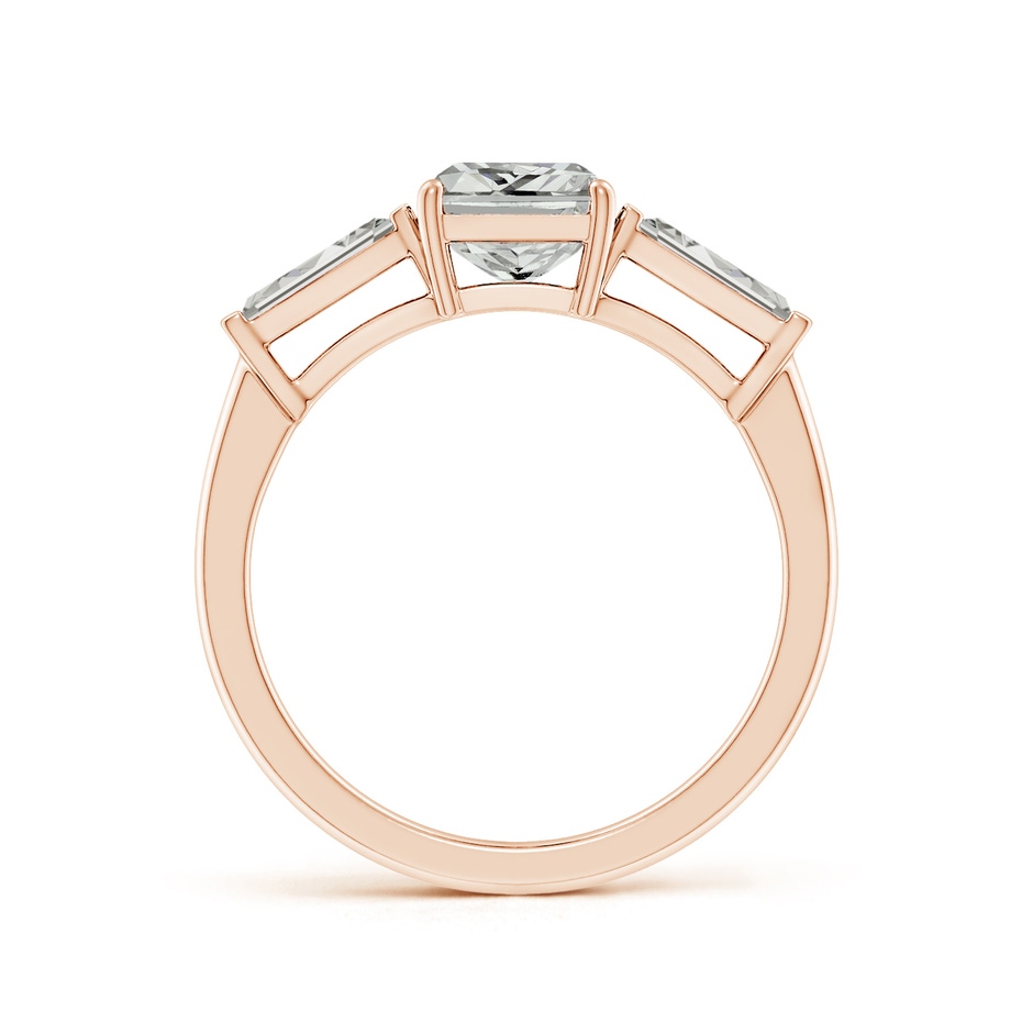 8x6mm KI3 Radiant-Cut and Tapered Baguette Diamond Side Stone Engagement Ring in Rose Gold side 199