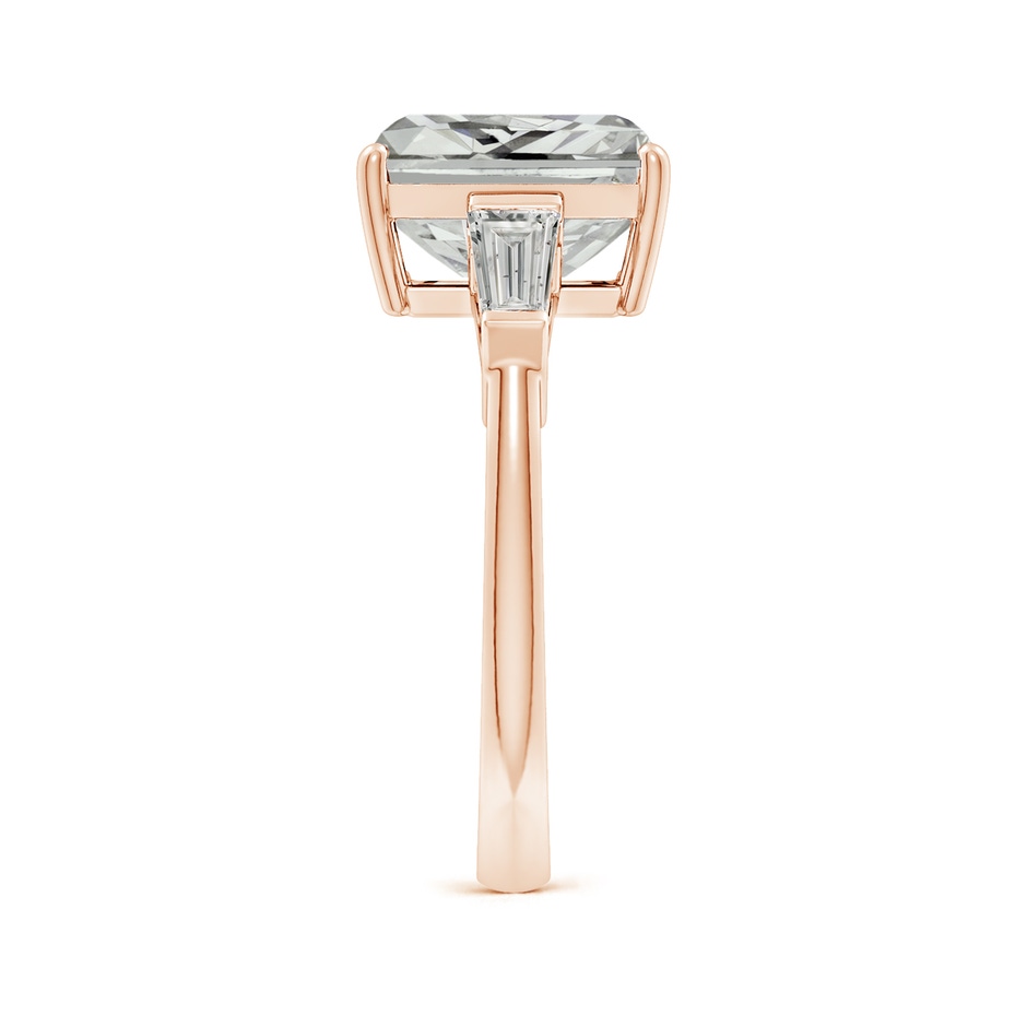 9.5x7.5mm KI3 Radiant-Cut and Tapered Baguette Diamond Side Stone Engagement Ring in Rose Gold side 299