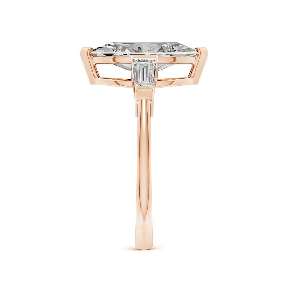 13x6.5mm KI3 Marquise and Tapered Baguette Diamond Side Stone Engagement Ring in Rose Gold side 299