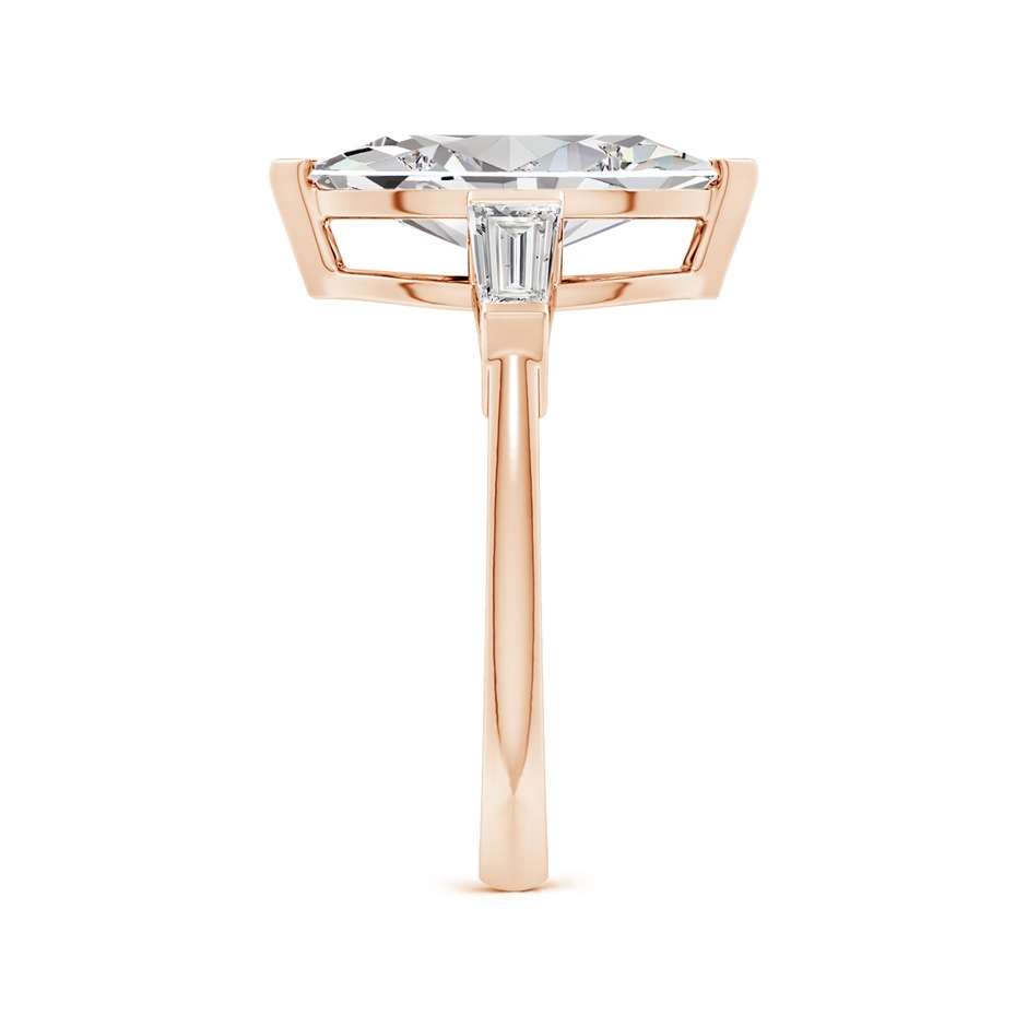 14x7mm IJI1I2 Marquise and Tapered Baguette Diamond Side Stone Engagement Ring in Rose Gold side 299