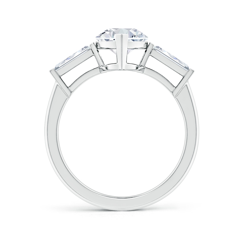 15x7mm GVS2 Marquise and Tapered Baguette Diamond Side Stone Engagement Ring in P950 Platinum - side 199