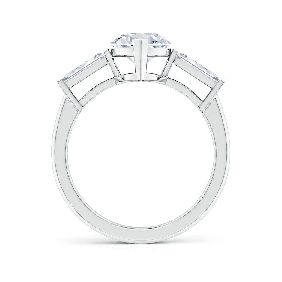 15x7mm GVS2 Marquise and Tapered Baguette Diamond Side Stone Engagement Ring in P950 Platinum side 199