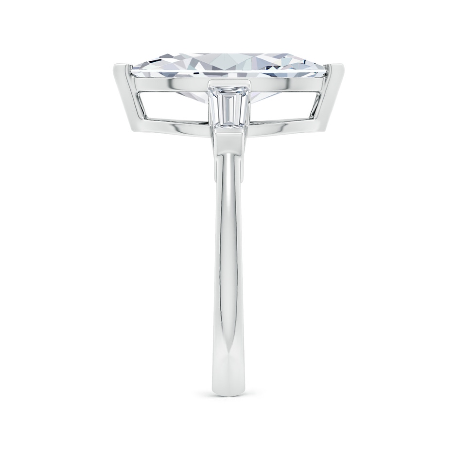15x7mm GVS2 Marquise and Tapered Baguette Diamond Side Stone Engagement Ring in P950 Platinum side 299