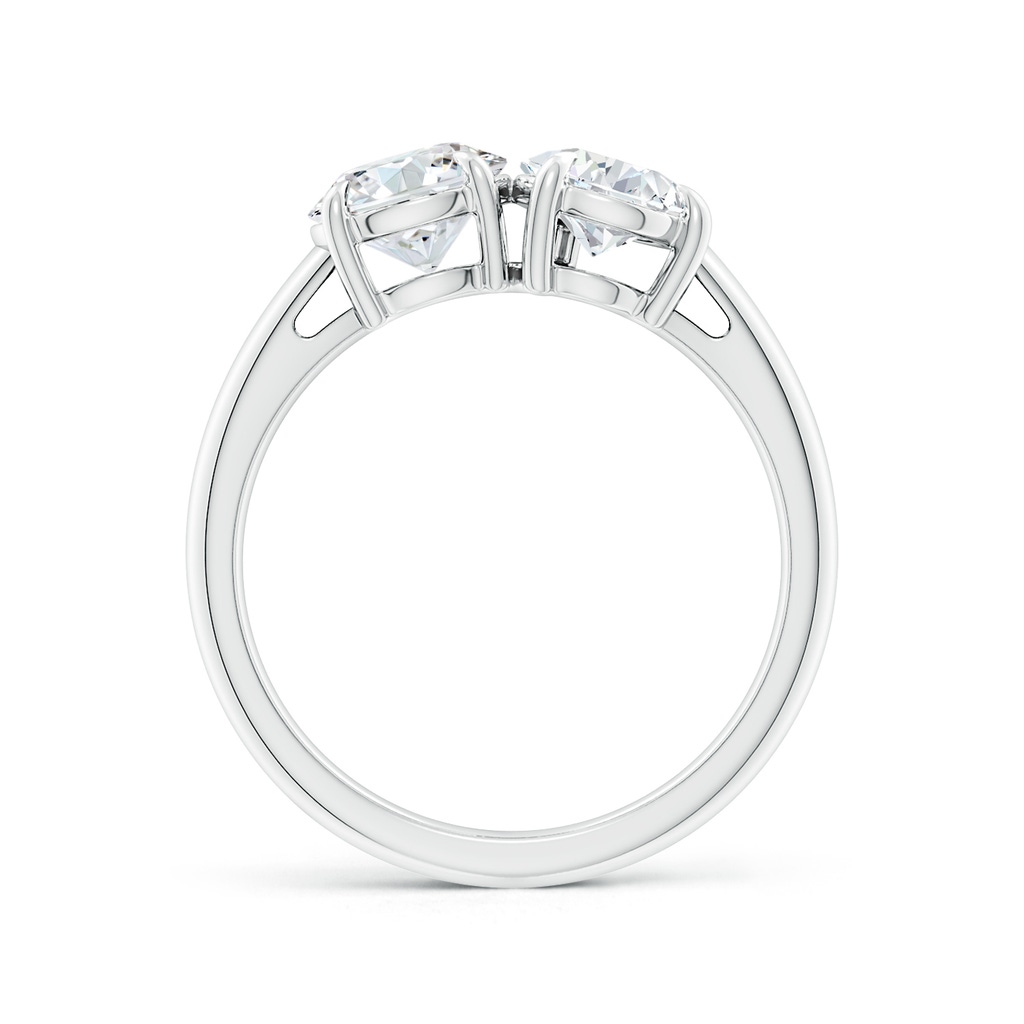 6.5mm GVS2 Round & Pear Diamond Two-Stone Engagement Ring in S999 Silver - side 199
