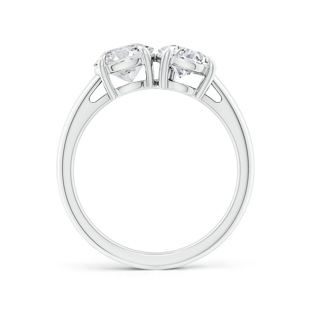6.5mm HSI2 Round & Pear Diamond Two-Stone Engagement Ring in White Gold - side 199