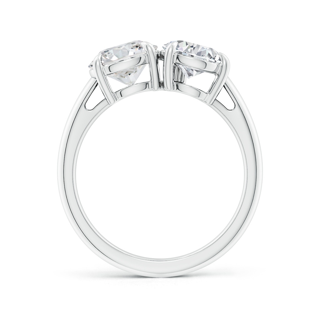 7.4mm HSI2 Round & Pear Diamond Two-Stone Engagement Ring in White Gold Side 199