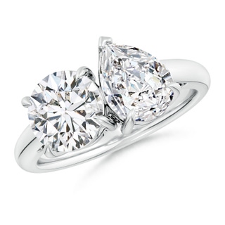 8mm HSI2 Round & Pear Diamond Two-Stone Engagement Ring in P950 Platinum