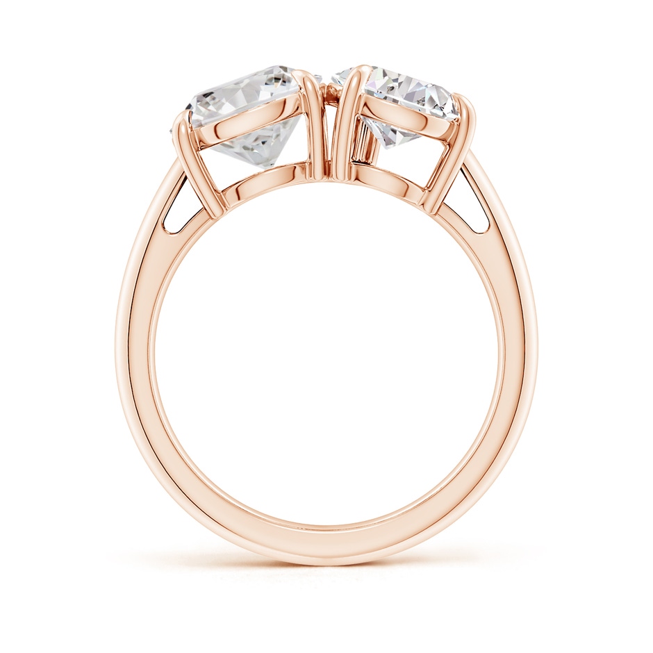 8mm IJI1I2 Round & Pear Diamond Two-Stone Engagement Ring in Rose Gold side 199