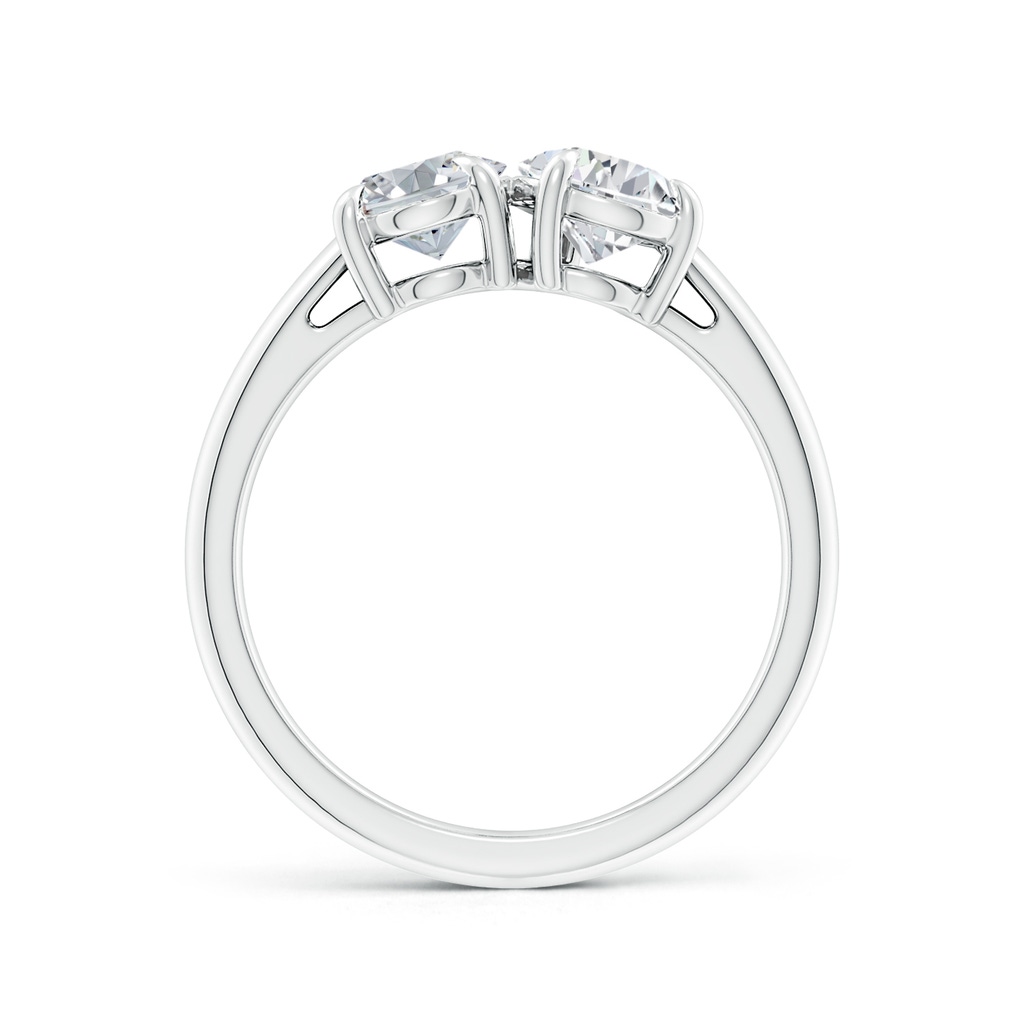 7.7x5.7mm HSI2 Oval & Pear Diamond Two-Stone Engagement Ring in White Gold - side 199