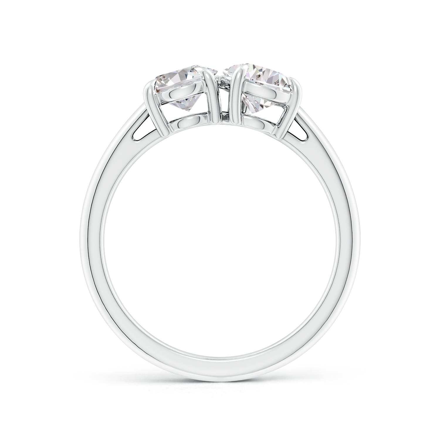 7.7x5.7mm IJI1I2 Oval & Pear Diamond Two-Stone Engagement Ring in P950 Platinum