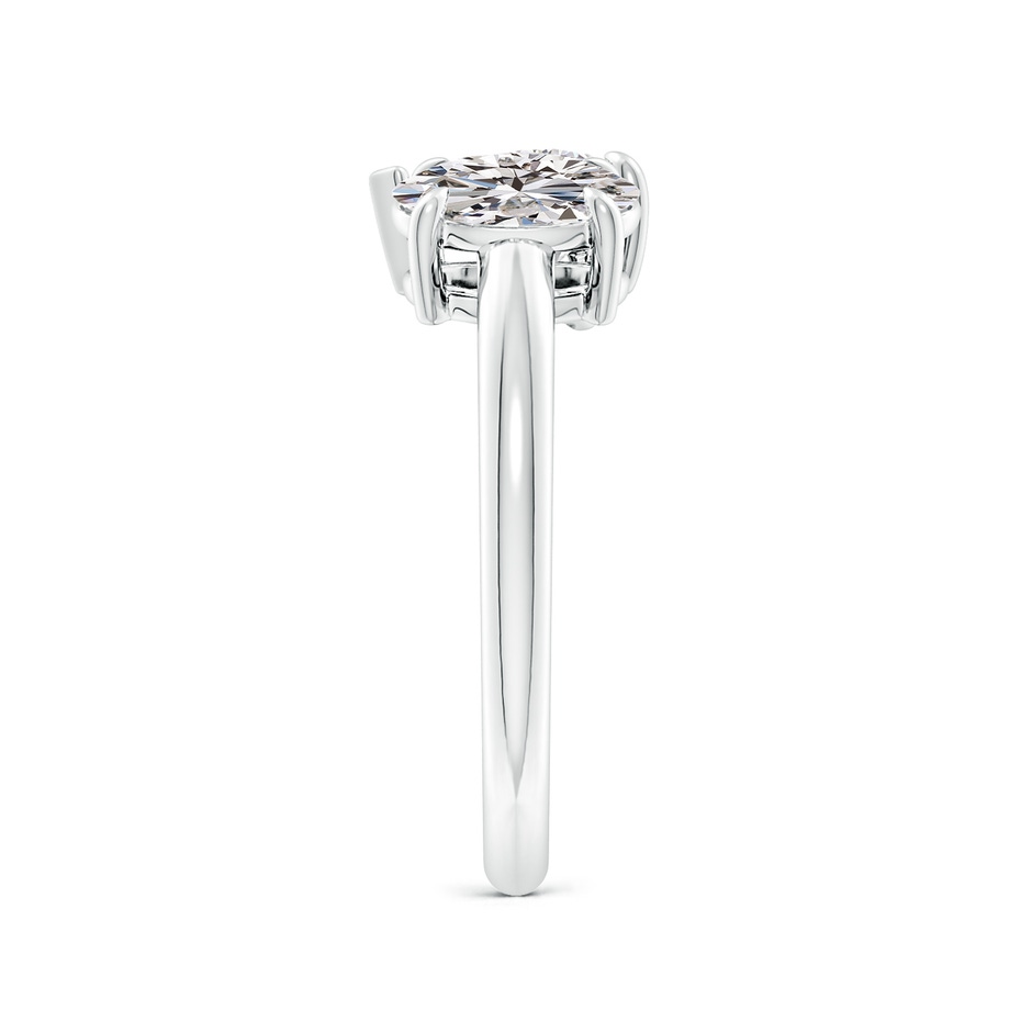 7.7x5.7mm IJI1I2 Oval & Pear Diamond Two-Stone Engagement Ring in P950 Platinum side 299