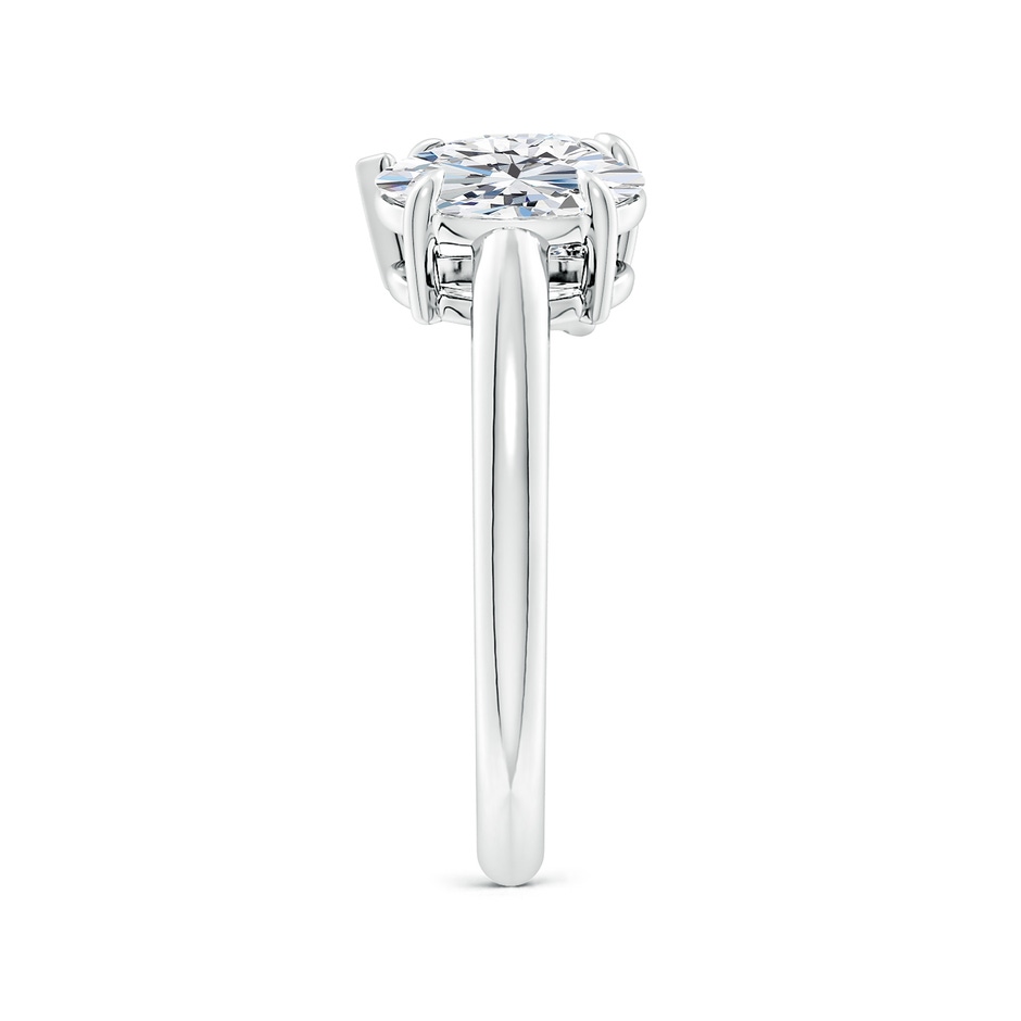 8.5x6.5mm GVS2 Oval & Pear Diamond Two-Stone Engagement Ring in S999 Silver side 299