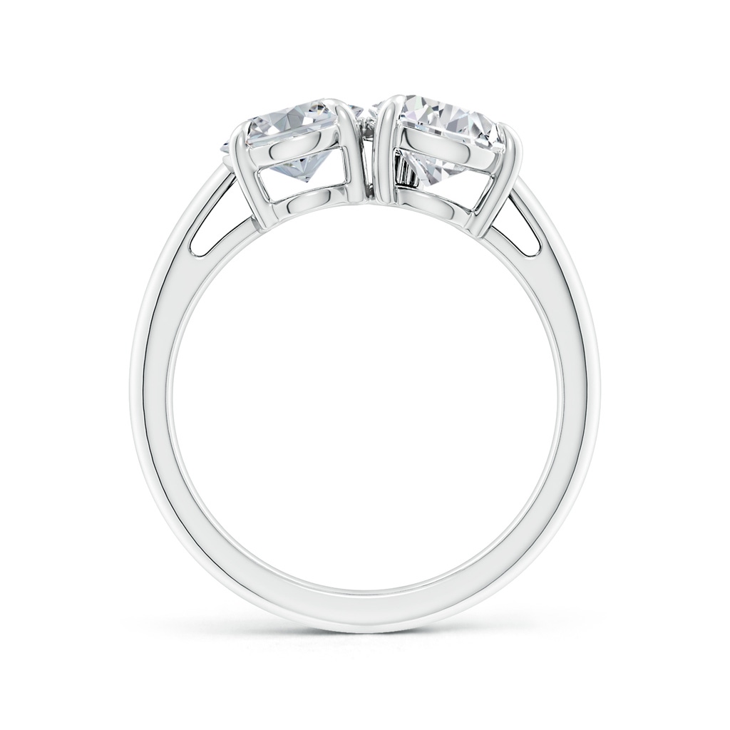 8.5x6.5mm HSI2 Oval & Pear Diamond Two-Stone Engagement Ring in White Gold Side 199