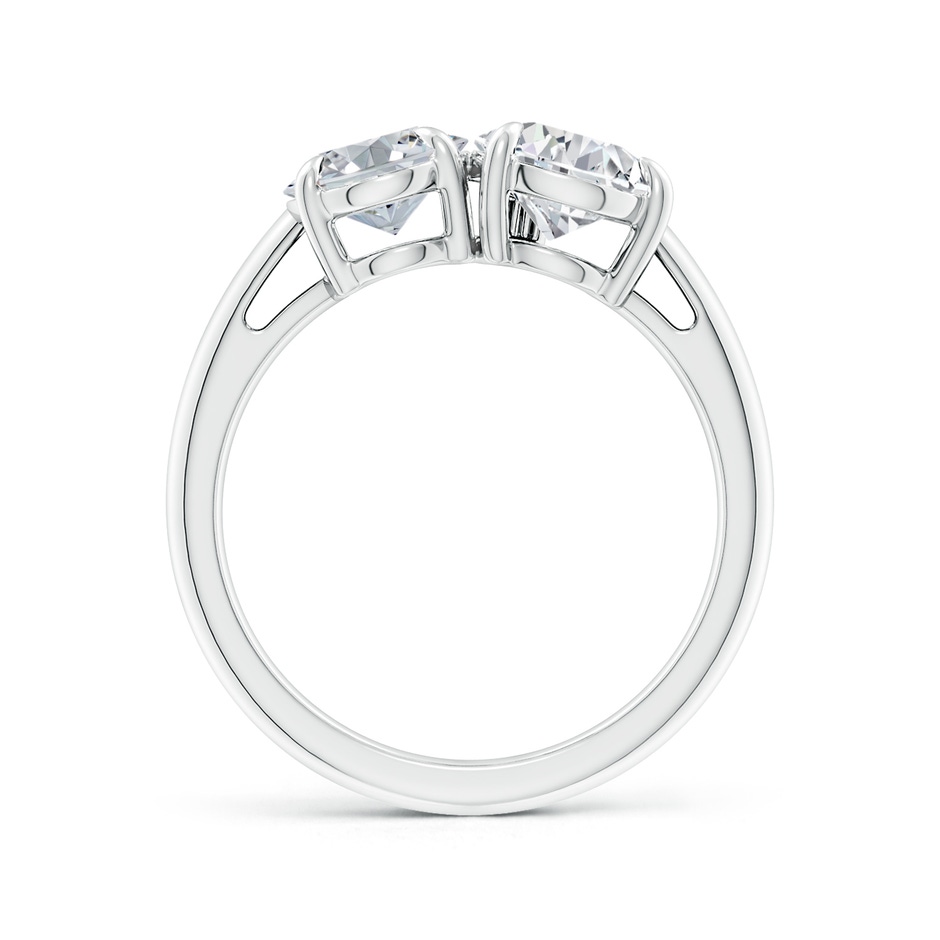 8.5x6.5mm HSI2 Oval & Pear Diamond Two-Stone Engagement Ring in White Gold side 199