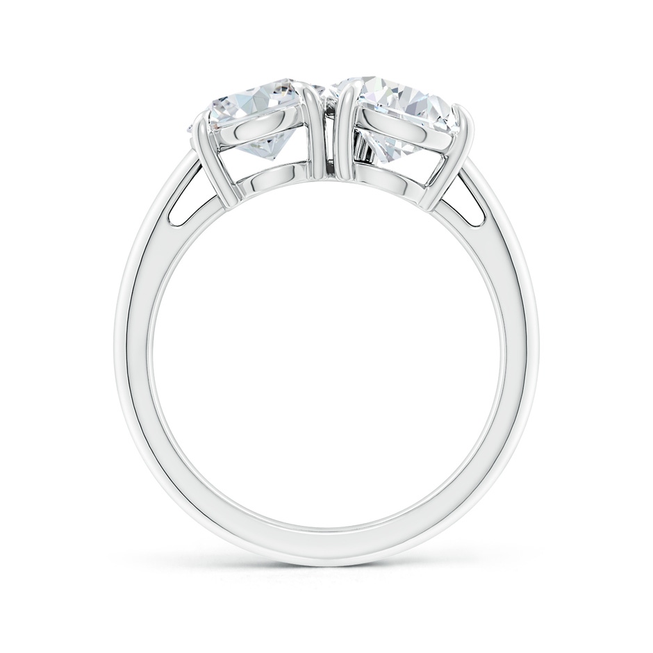 9x7mm GVS2 Oval & Pear Diamond Two-Stone Engagement Ring in P950 Platinum side 199