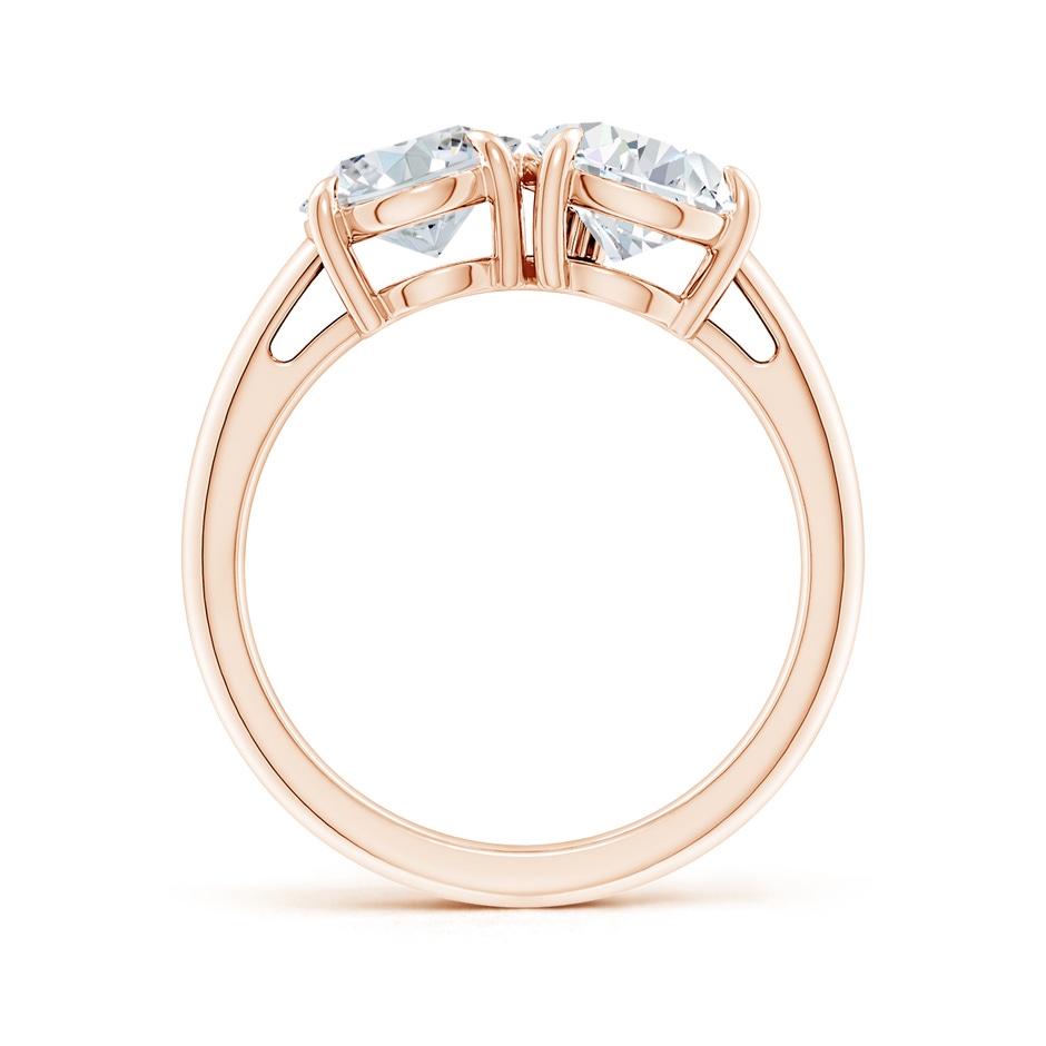 9x7mm GVS2 Oval & Pear Diamond Two-Stone Engagement Ring in Rose Gold side 199