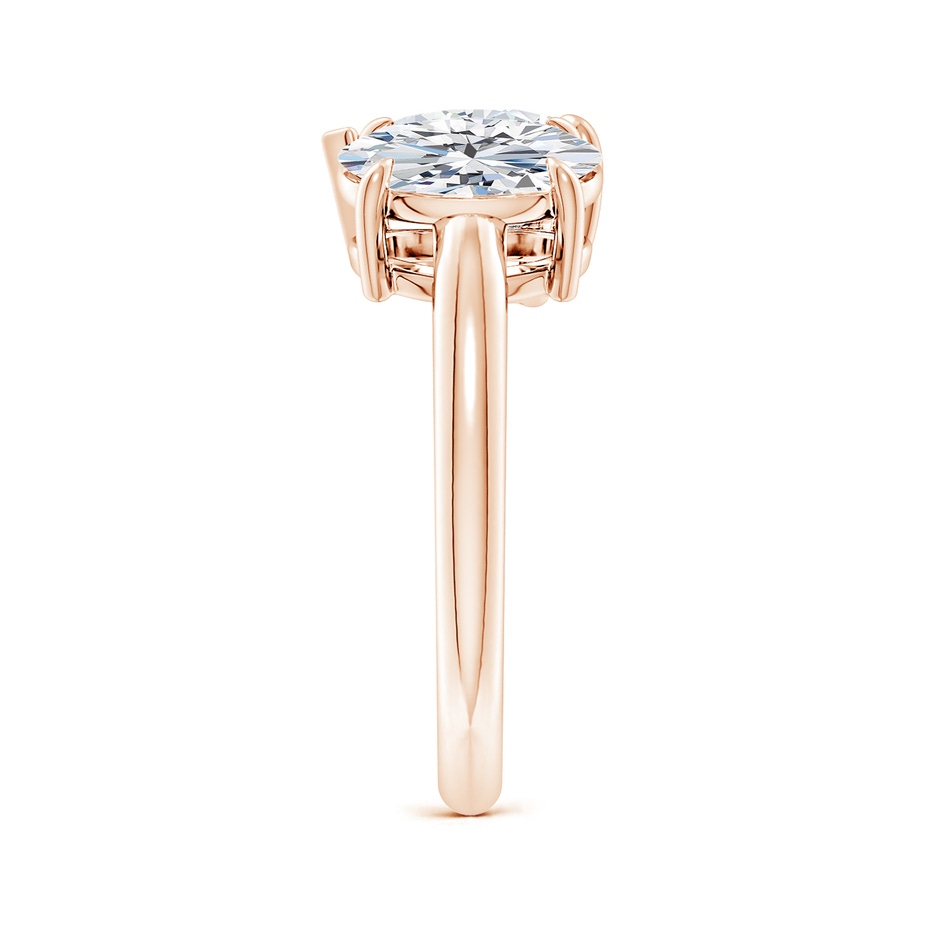 9x7mm GVS2 Oval & Pear Diamond Two-Stone Engagement Ring in Rose Gold side 299