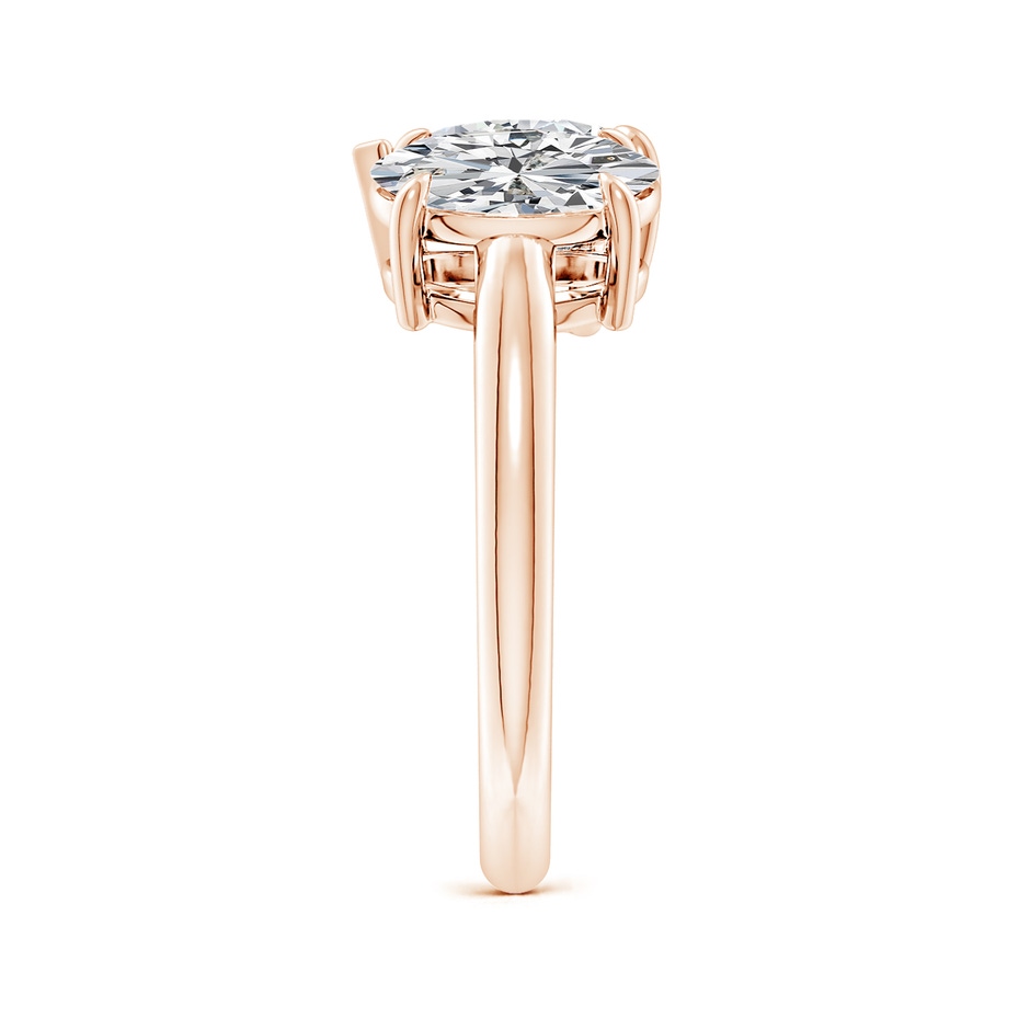 9x7mm HSI2 Oval & Pear Diamond Two-Stone Engagement Ring in 18K Rose Gold side 299
