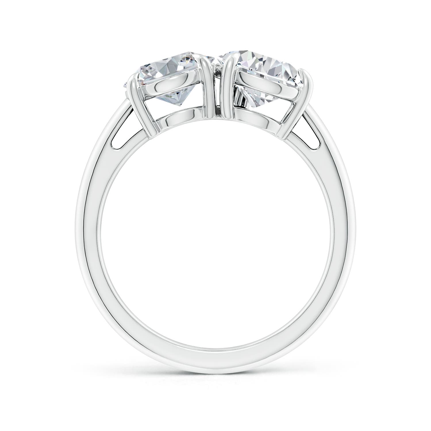 9x7mm HSI2 Oval & Pear Diamond Two-Stone Engagement Ring in P950 Platinum