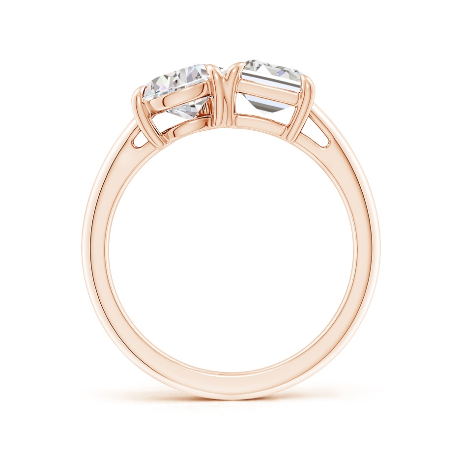 7.5x5.5mm IJI1I2 Emerald-Cut & Pear Diamond Two-Stone Engagement Ring in 18K Rose Gold side 199