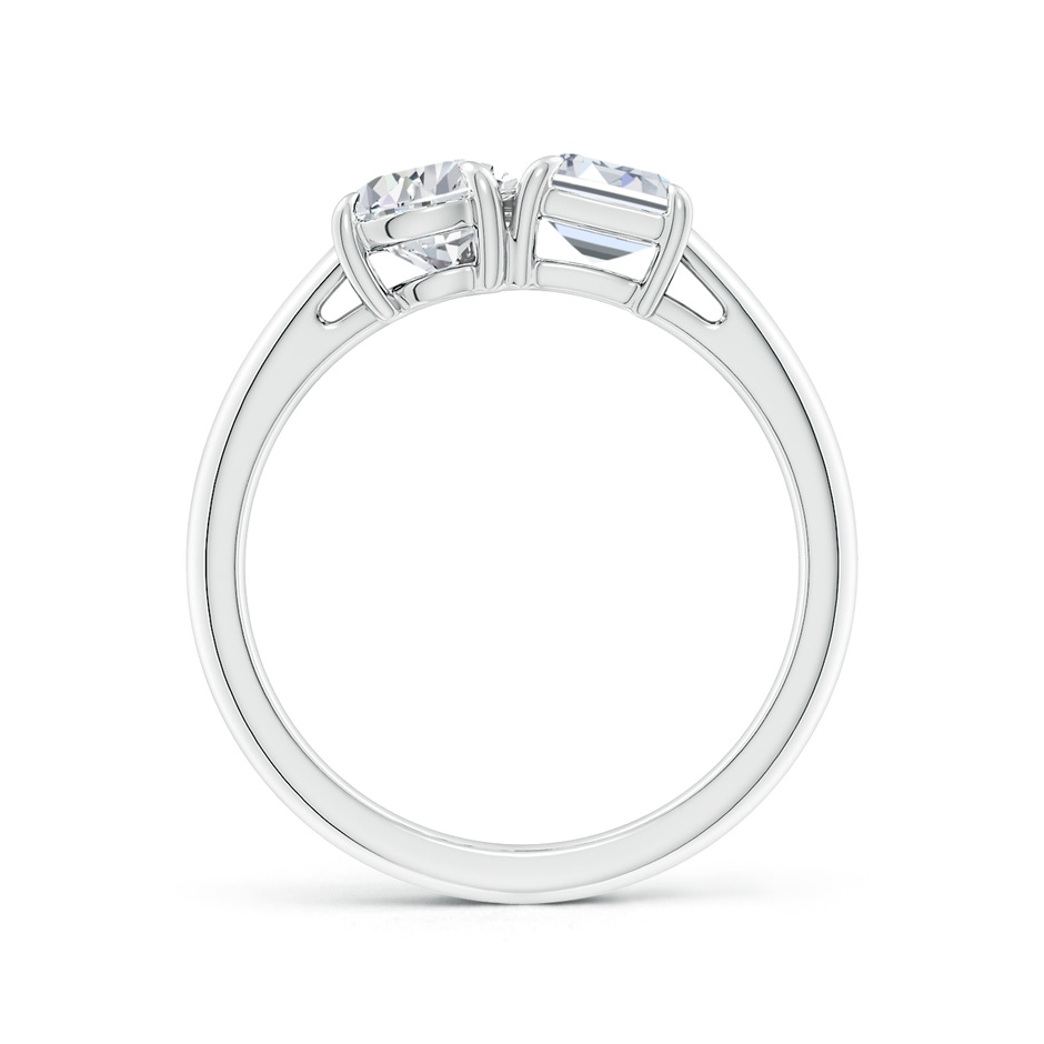 7x5mm HSI2 Emerald-Cut & Pear Diamond Two-Stone Engagement Ring in P950 Platinum side 199
