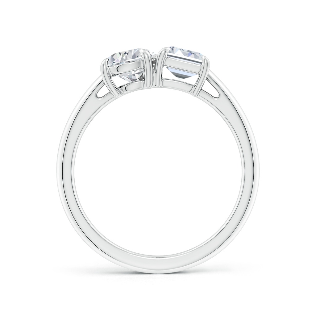 7x5mm HSI2 Emerald-Cut & Pear Diamond Two-Stone Engagement Ring in White Gold Side 199