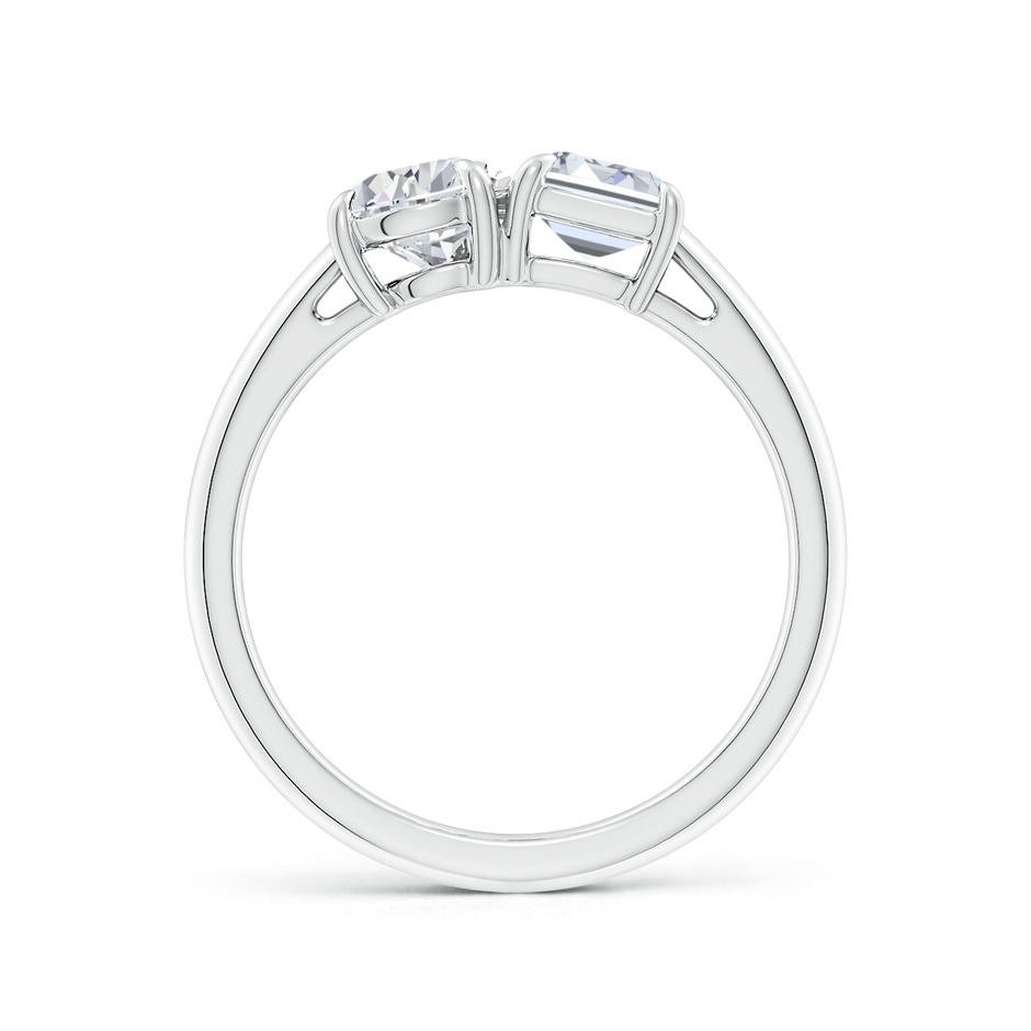 7x5mm HSI2 Emerald-Cut & Pear Diamond Two-Stone Engagement Ring in White Gold side 199