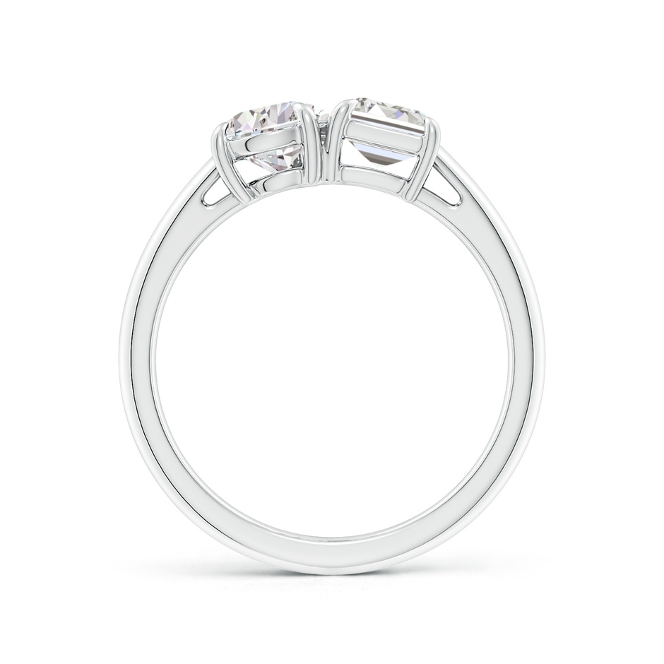 7x5mm IJI1I2 Emerald-Cut & Pear Diamond Two-Stone Engagement Ring in White Gold side 199