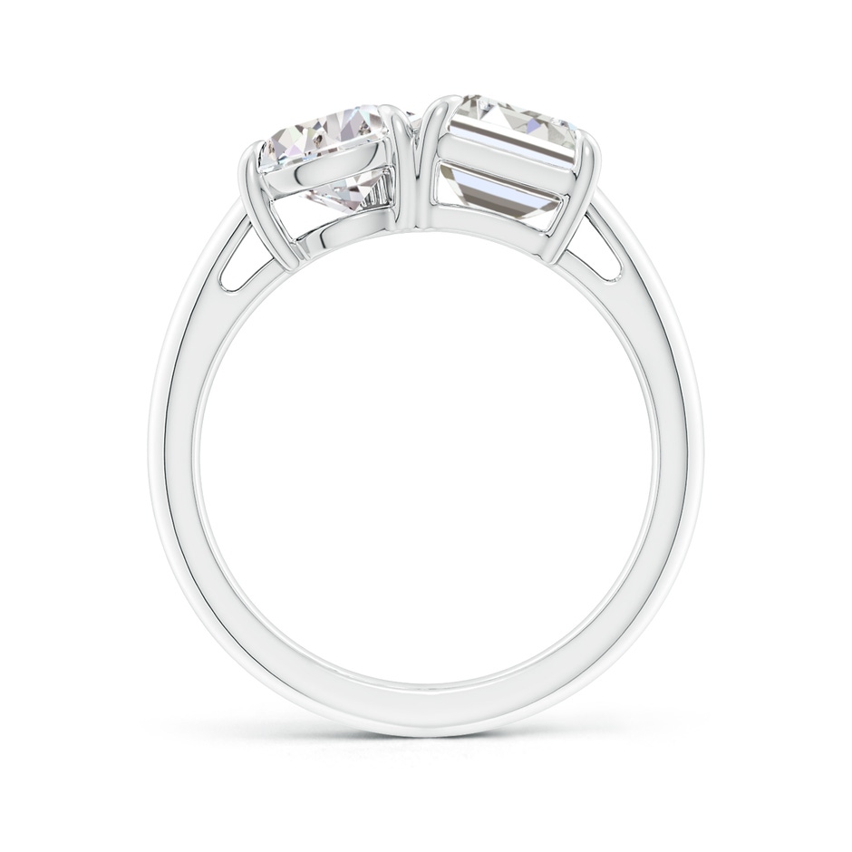 8.5x6.5mm IJI1I2 Emerald-Cut & Pear Diamond Two-Stone Engagement Ring in P950 Platinum side 199