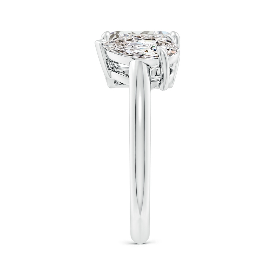 8.5x6.5mm IJI1I2 Emerald-Cut & Pear Diamond Two-Stone Engagement Ring in P950 Platinum side 299