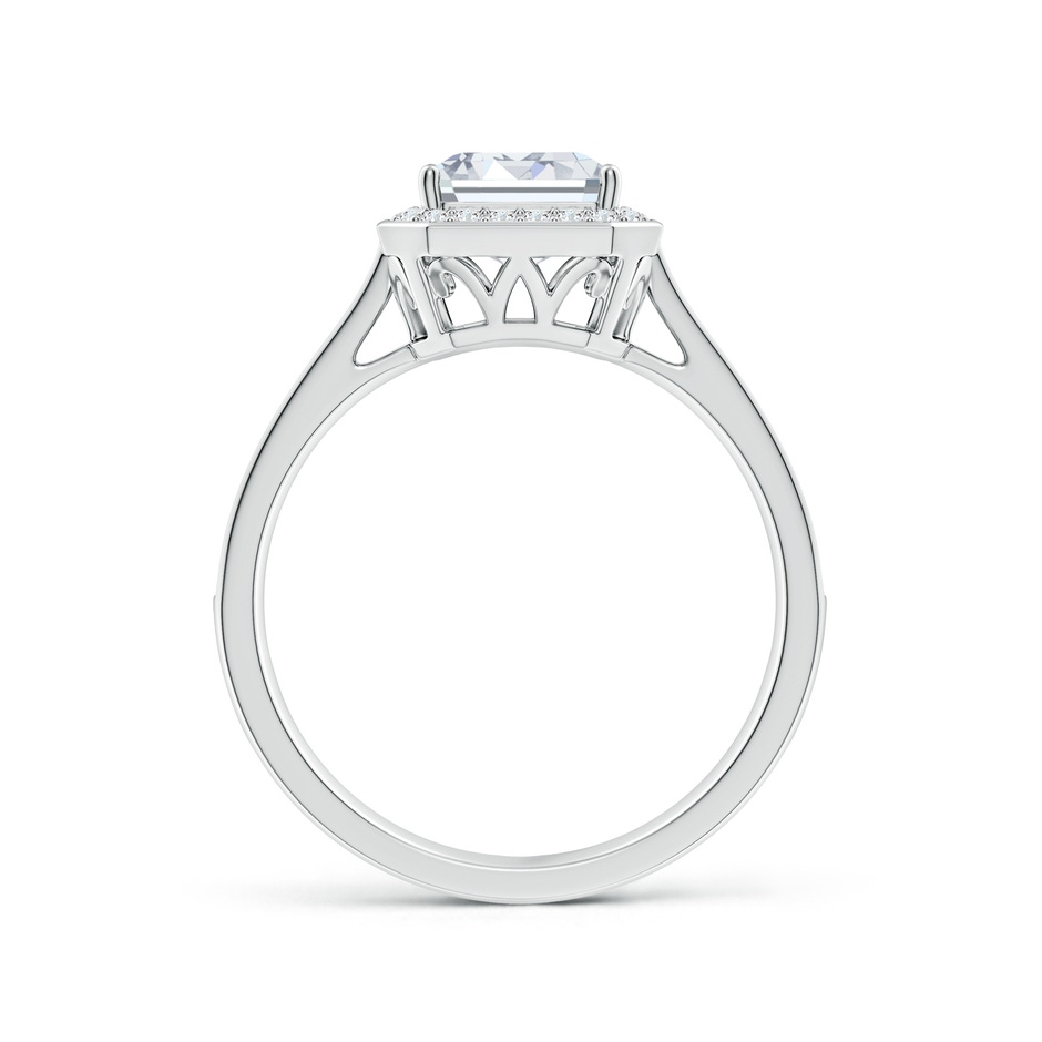 8.5x6.5mm GVS2 Emerald-Cut Diamond Halo Cocktail Ring in P950 Platinum side 199