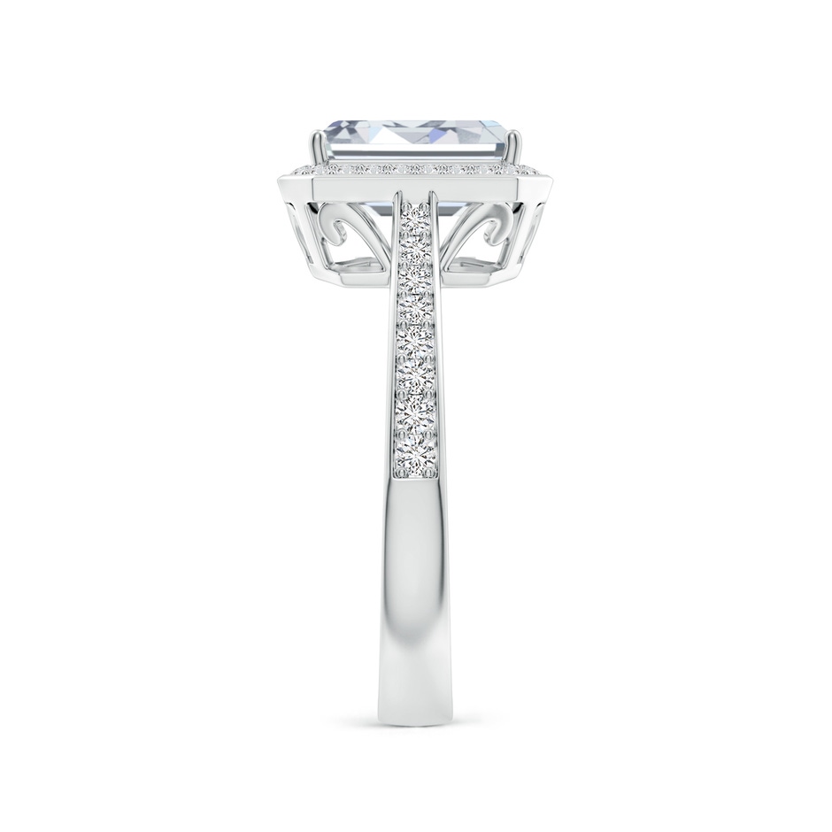 8.5x6.5mm HSI2 Emerald-Cut Diamond Halo Cocktail Ring in P950 Platinum side 299