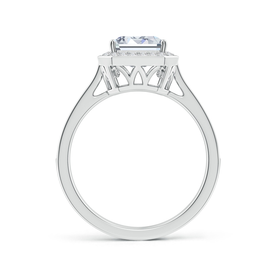 9x7mm HSI2 Emerald-Cut Diamond Halo Cocktail Ring in White Gold side 199