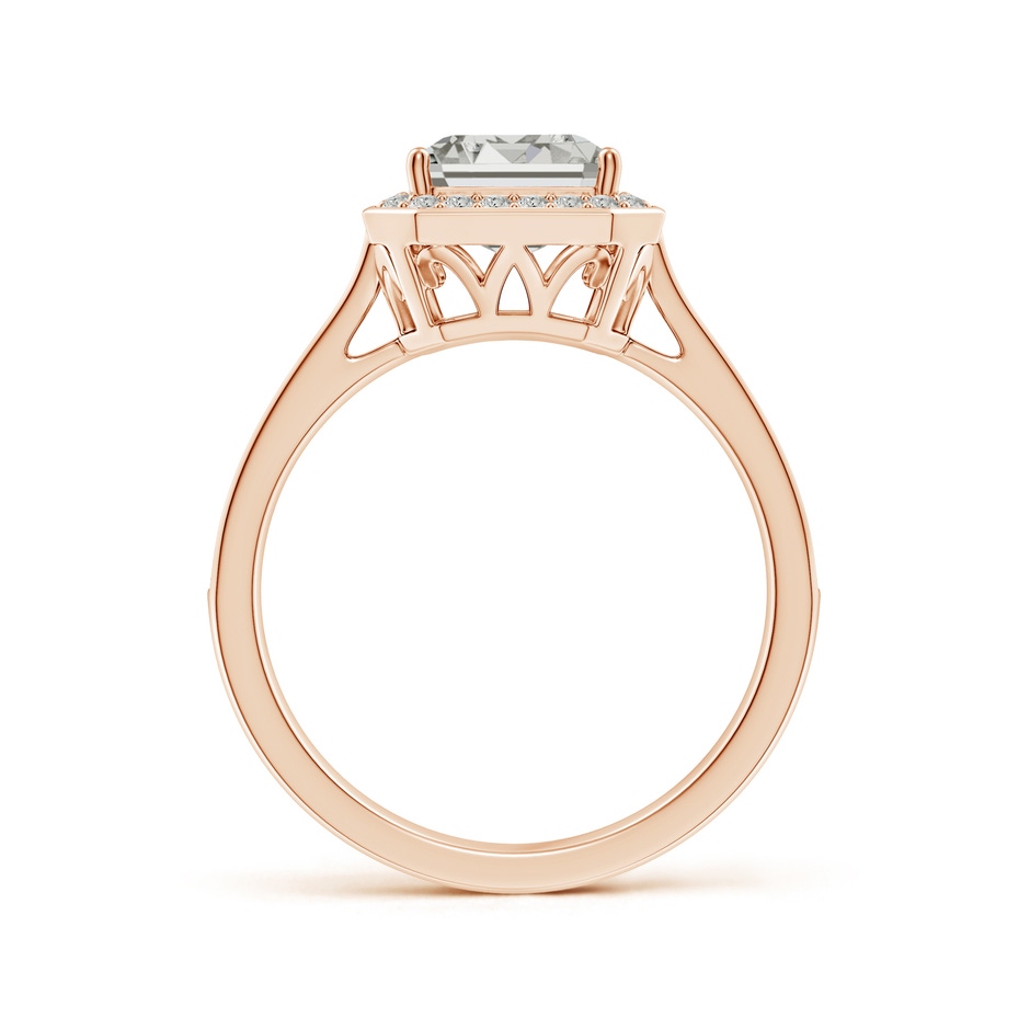 9x7mm KI3 Emerald-Cut Diamond Halo Cocktail Ring in 18K Rose Gold side 199