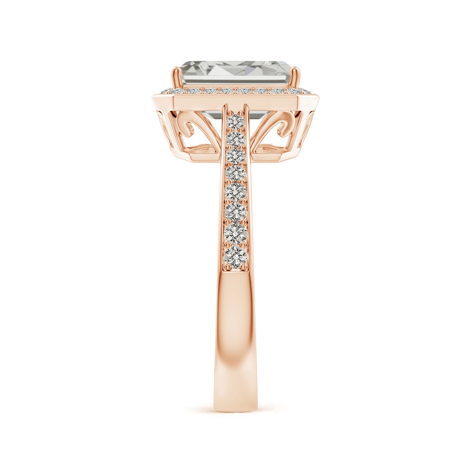 9x7mm KI3 Emerald-Cut Diamond Halo Cocktail Ring in 18K Rose Gold side 299