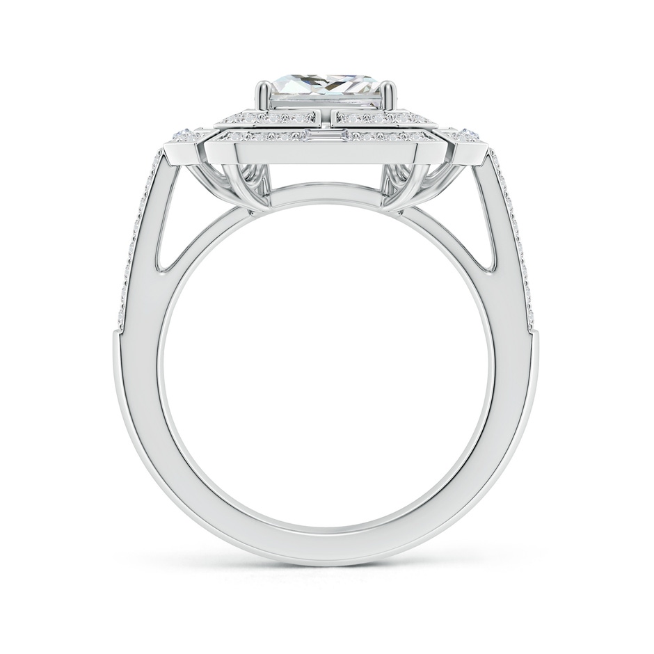 9.5x7.5mm HSI2 Radiant-Cut Diamond Double Halo Cocktail Ring in White Gold side 199