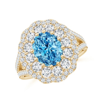 Oval Fancy Intense, VS2 Blue Diamond