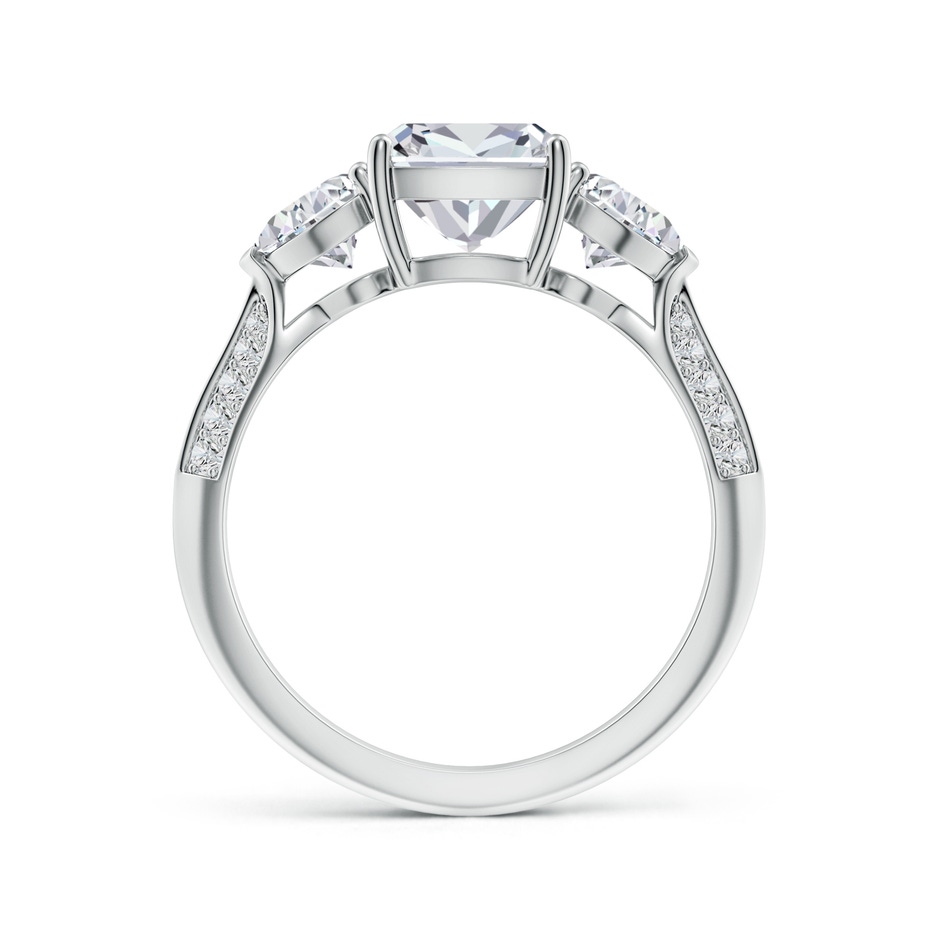 9x7mm HSI2 Cushion Rectangular Diamond Three Stone Cocktail Ring in White Gold side 199