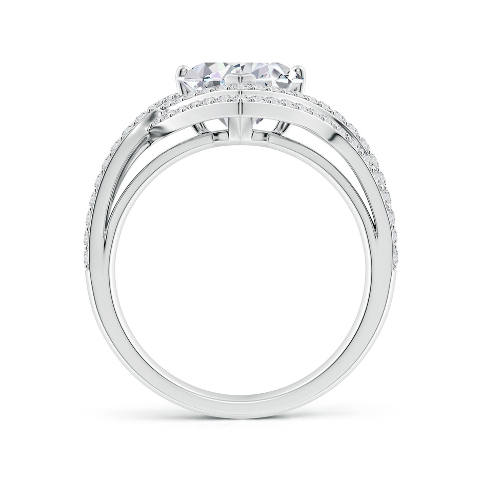 8.5mm HSI2 Heart Diamond Twin Layered Halo Cocktail Ring in White Gold side 199