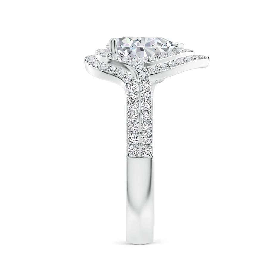 8.5mm HSI2 Heart Diamond Twin Layered Halo Cocktail Ring in White Gold side 299