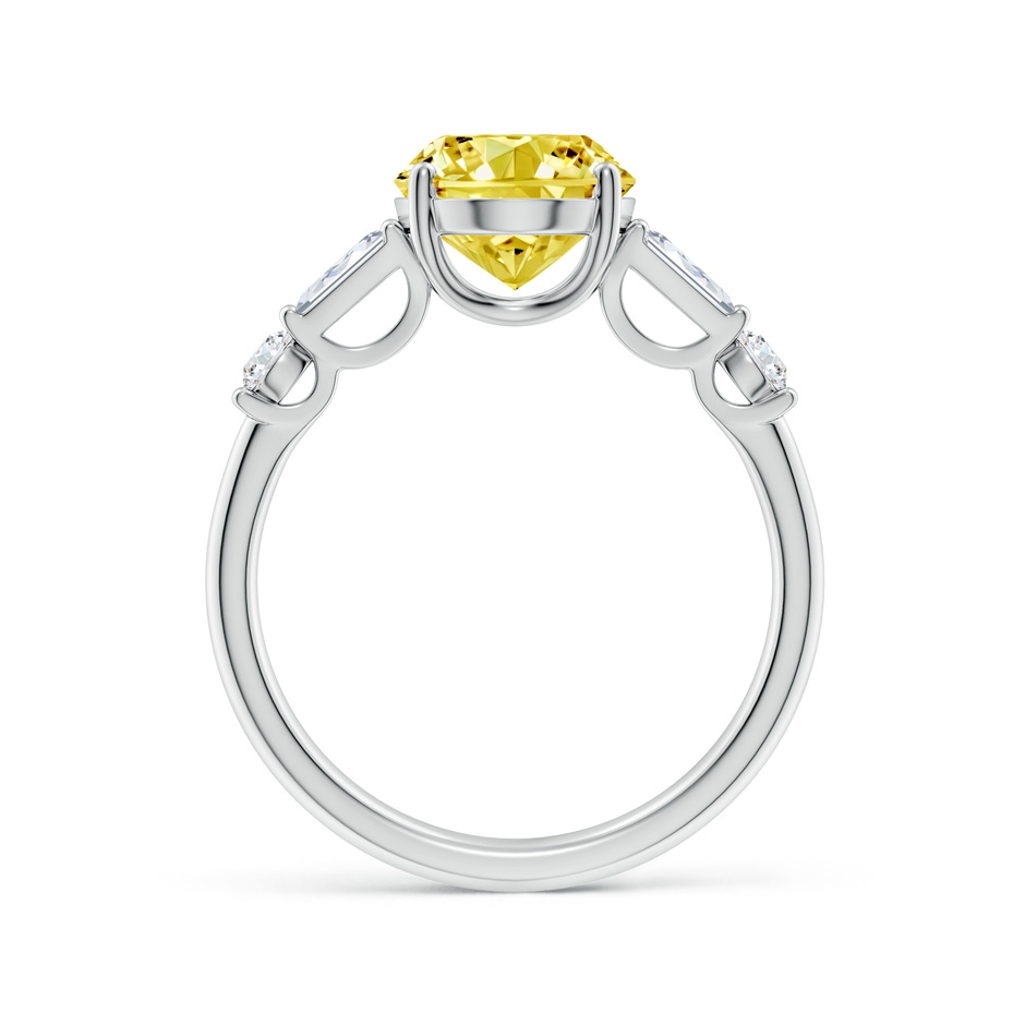 10x8mm AAAA Oval Diamond Side Stone Cocktail Ring in P950 Platinum side 199