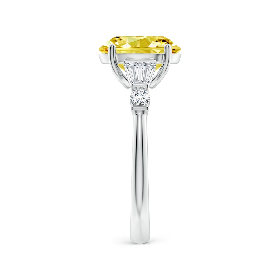 10x8mm AAAA Oval Diamond Side Stone Cocktail Ring in P950 Platinum side 299