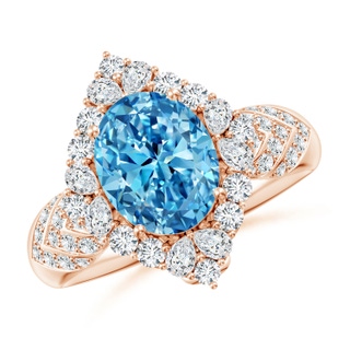 Oval Fancy Intense, VS2 Blue Diamond