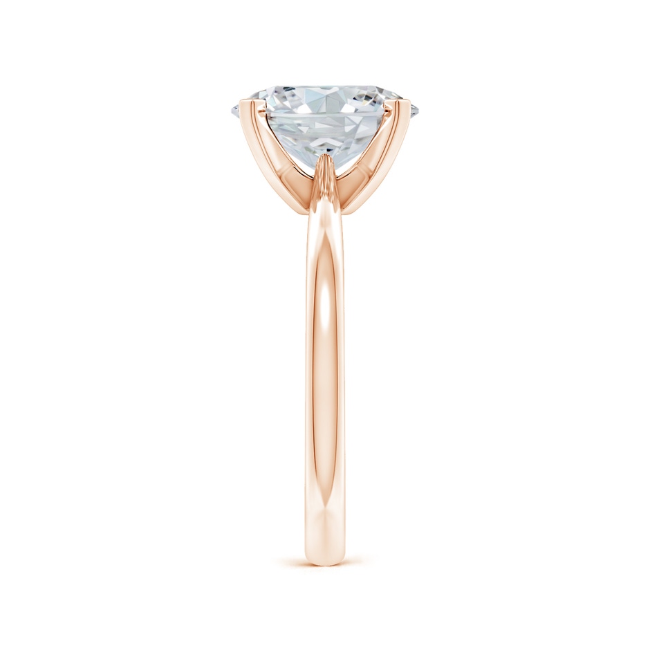 10x8mm GVS2 Oval Diamond Reverse Tapered Shank Solitaire Engagement Ring in Rose Gold side 299